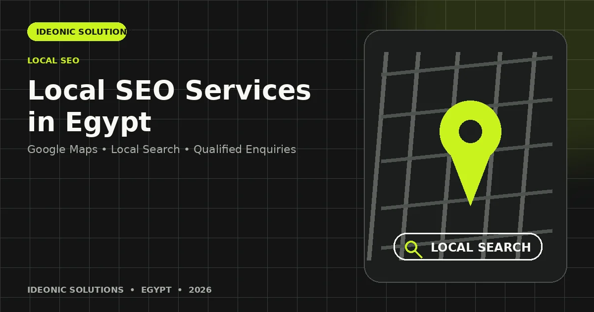 Local SEO services in Egypt Google Maps and local search visibility guide