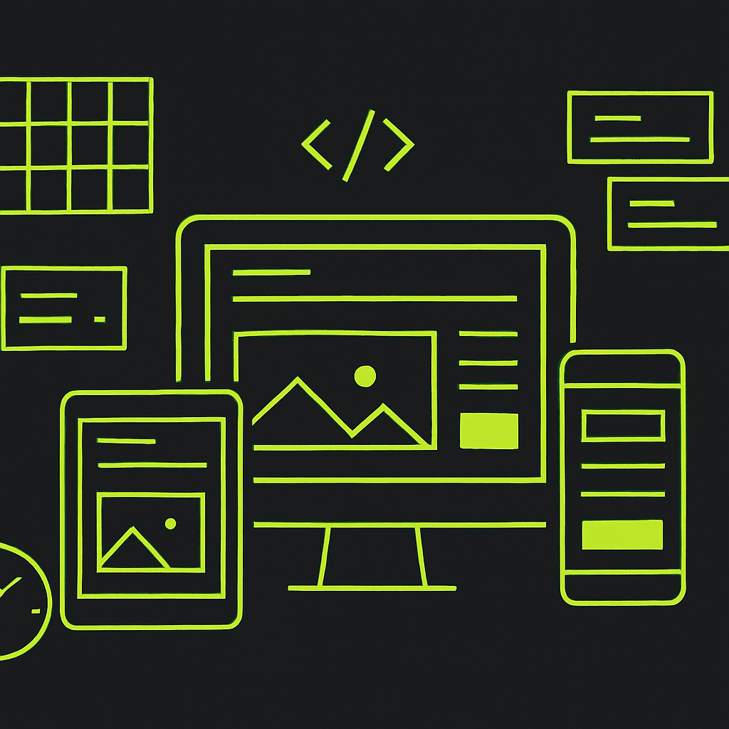 Web design and development company in Egypt — responsive, conversion-focused website mockups by IDEONIC Solutions